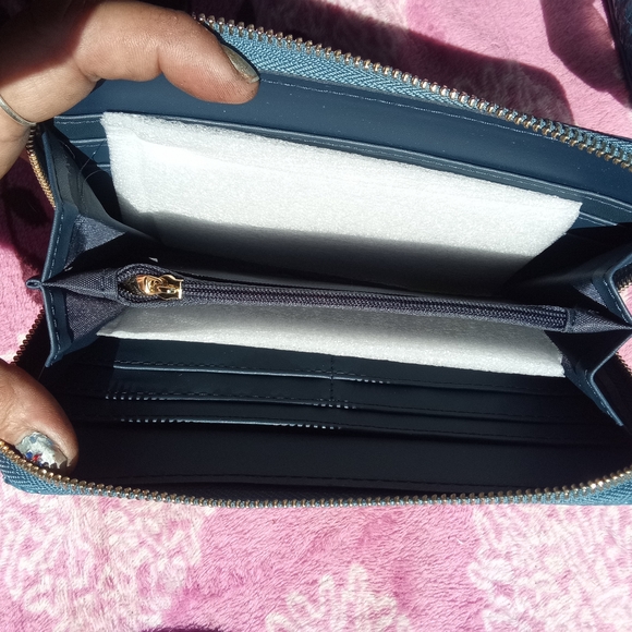 Teal Croc-Embossed Dome Tote and Wallet Set - Women Bags - Picture 4 of 6